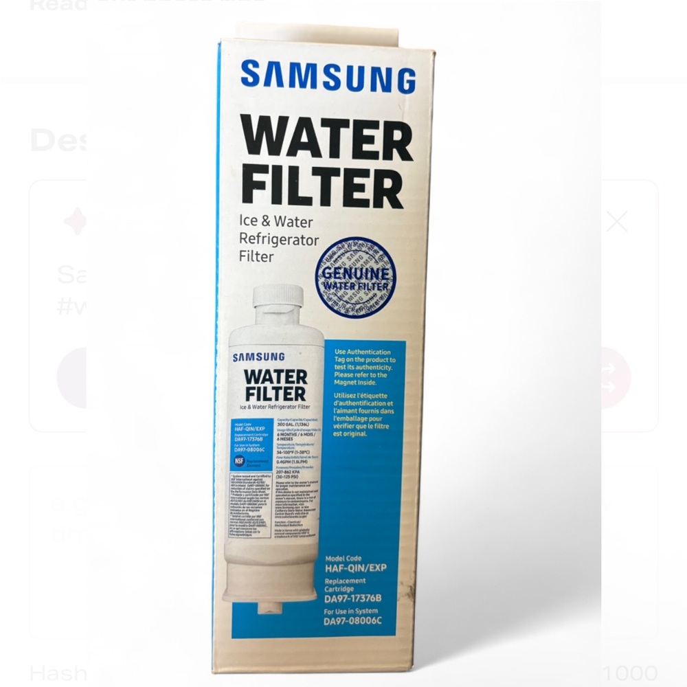 Samsung Refrigerator Water Filter - Blue and White